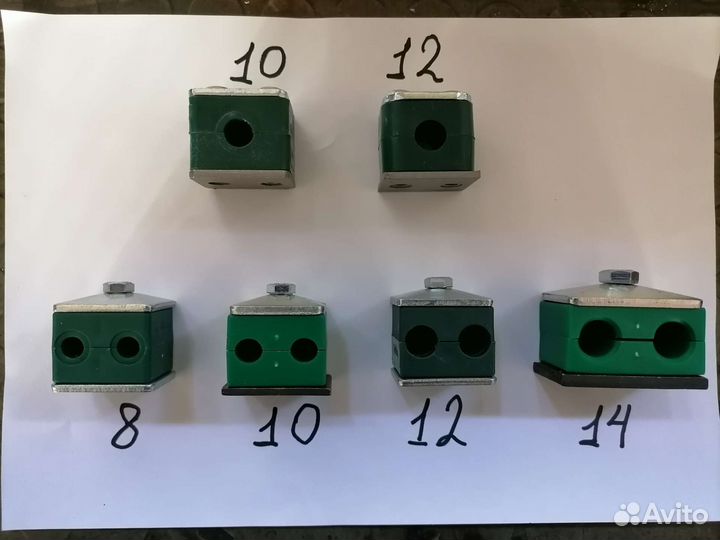 Колодки и зажимы для рвд и гидравлических трубок