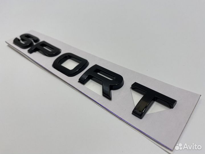 Надпись sport чёрный глянец