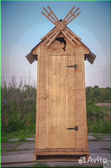 Уличный туалет деревянный TOP231