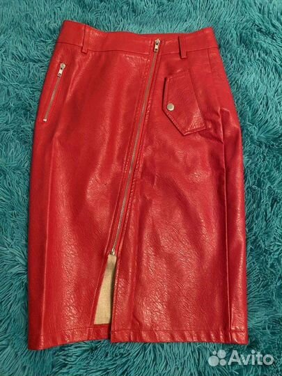 Стильная юбка кожа