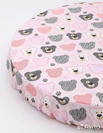 Простынь круглая на резинке размер 75х75