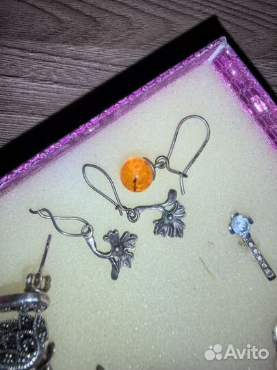 Серьги серебро