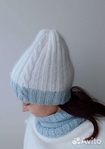 Шапка весна -осень, варежки