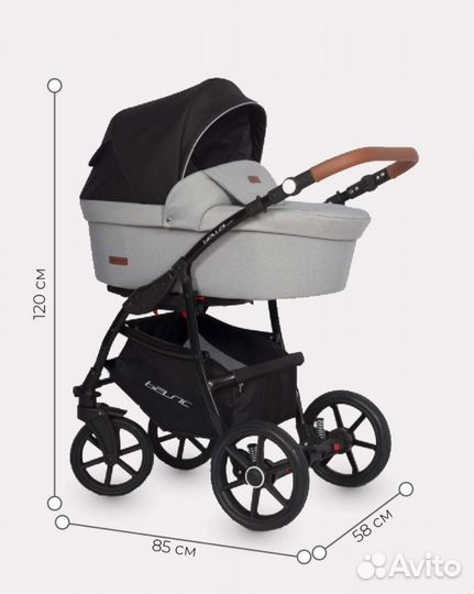 Коляска 2 в 1 Riko Basic Bella Lux