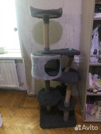 Когтеточка для кошек домик