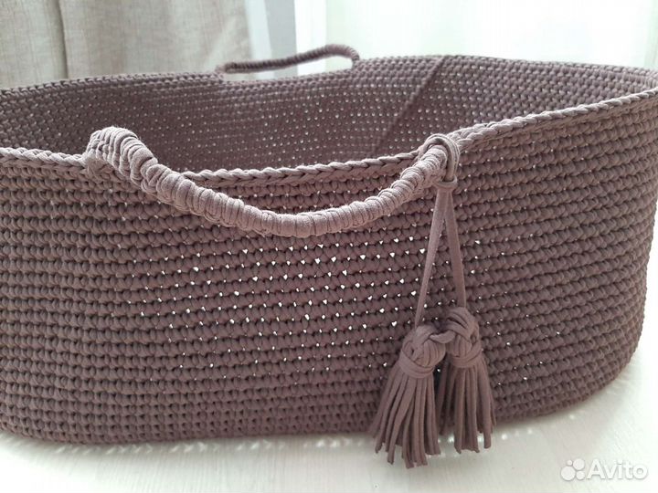 Люлька для новорожденного, вязаная