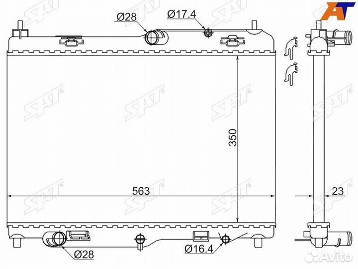 Радиатор Ford Fiesta 08-19 EcoSport 14