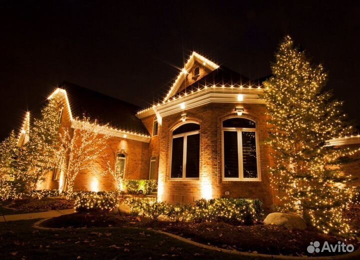 Фасадное освещение дома