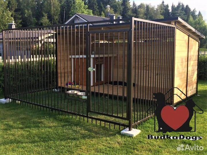Вольер уличный 4х2 с выгулом 4х2