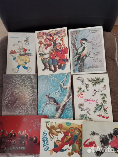 Новогодние открытки СССР 1980 г. чистые