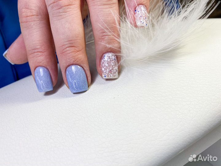 Гель пудра Маникюр порошковый Титановые ногти sns