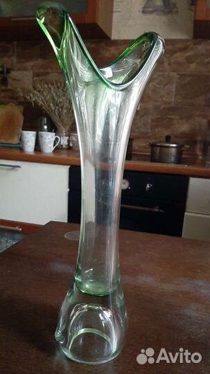Ваза. Гутное стекло. 36.5 см