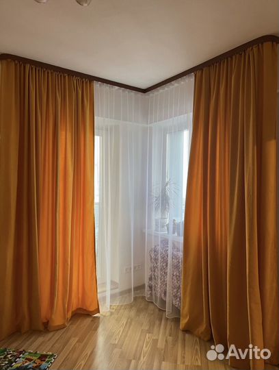 Шторы желтые канвас новые 300*240 комплект