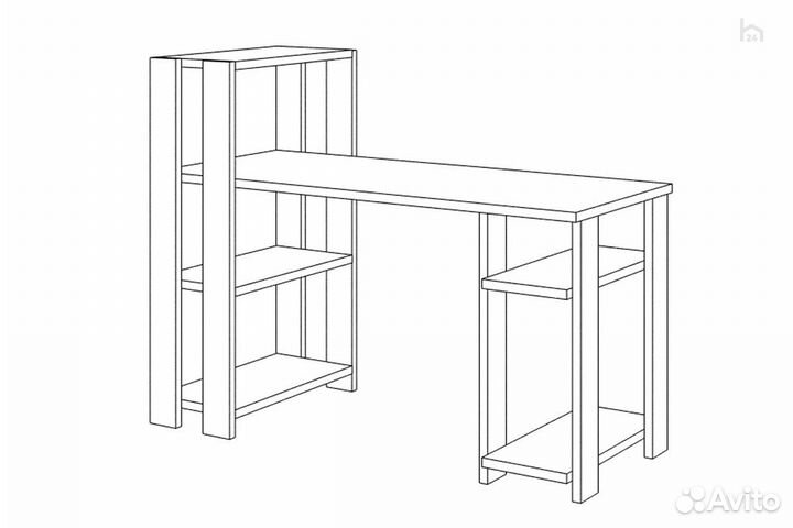 Стол компьютерный Slim стн-110/140 В