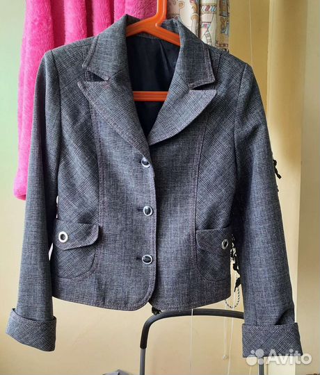 Жакет серый школьный 122-128