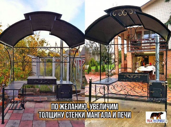 Мангал с крышей