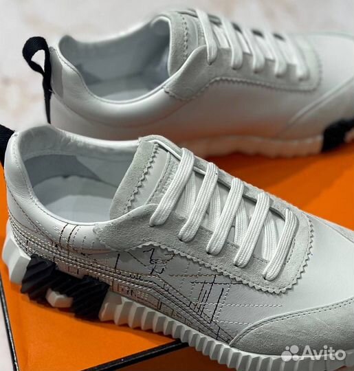 Кроссовки Hermes белые