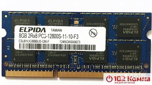 Оперативная память sodimm Elpida DDR3 2Gb, PC3-106