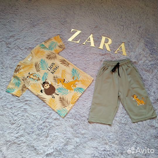 Костюм zara шорты футболка комплект