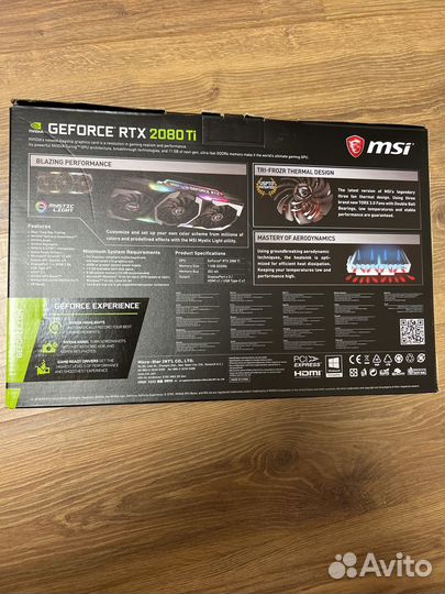 Видеокарта MSI RTX 2080TI Gaming X Trio