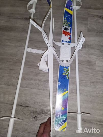 Лыжи детские с палками