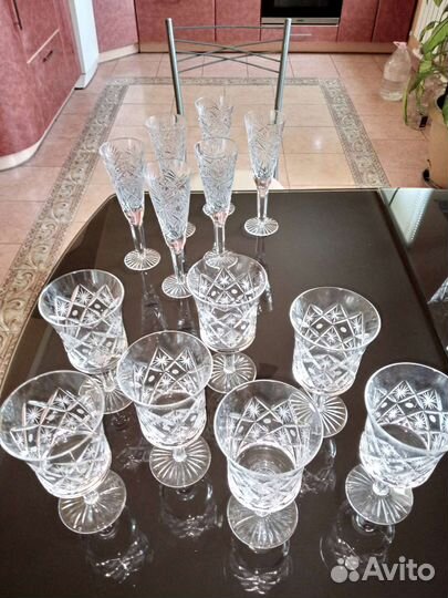 Хрустальные бокалы для вина СССР