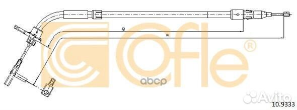 Трос стояночного тормоза 109333 Cofle