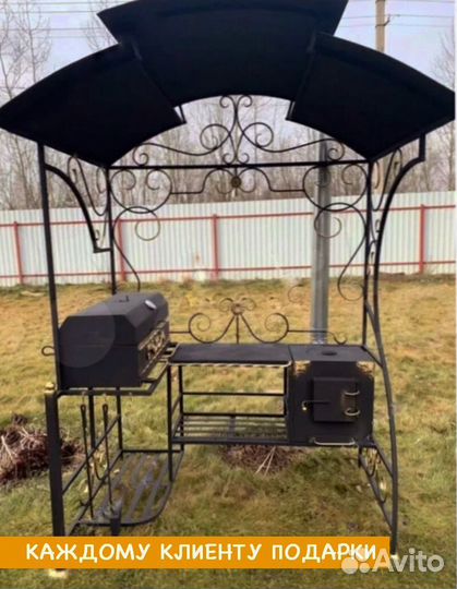 Мангал с печью