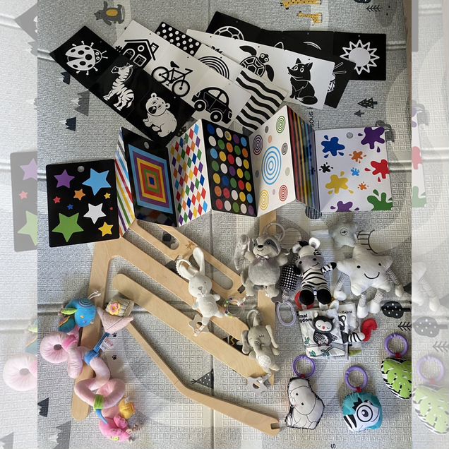 Стойка тренажер монтессори жук и плут + игрушки