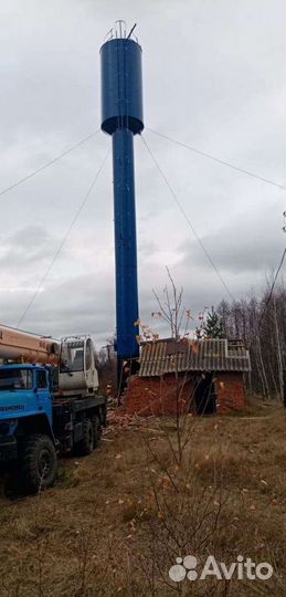 Монтаж водонапорных башен, рвс, водонапорная башня