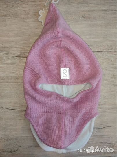 Шапка шлем, шапка зимняя 46-48 размер для девочки