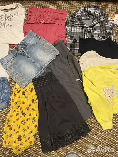 Пакетом вещи на девочку