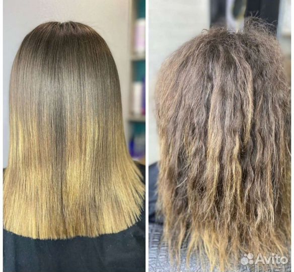 Кератиновое выпрямление волос