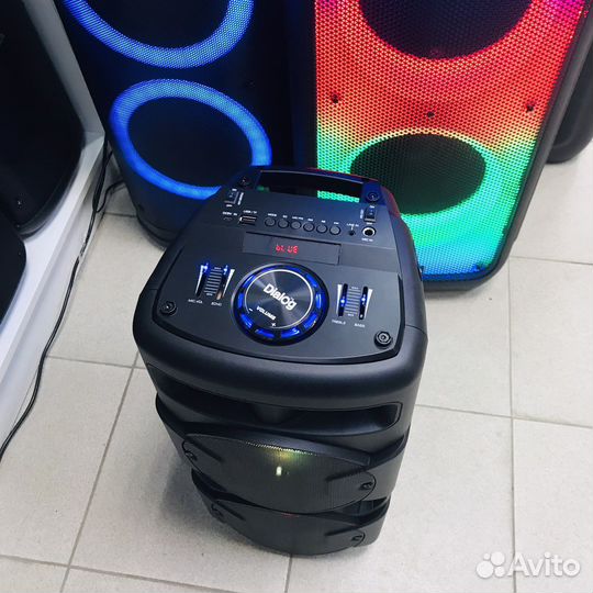 Акустика блютуз колонка 30w подсветка ао 20