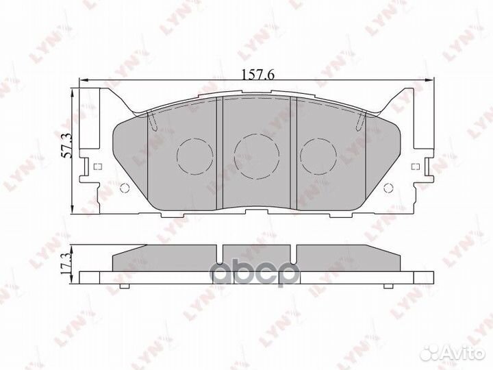 Колодки передние lynxauto BD-7530 toyota Camry