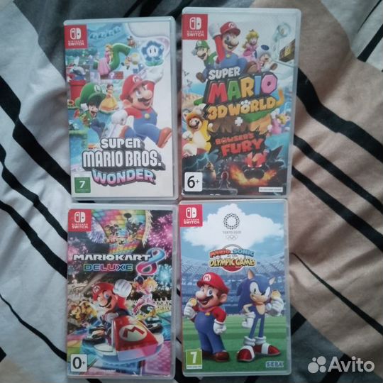 Nintendo switch 4 картриджа