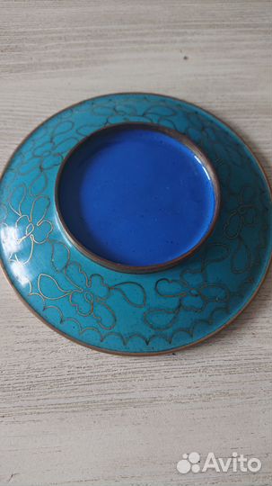 Тарелки декоративные Клуазоне 50 - 60 годы 3 штуки