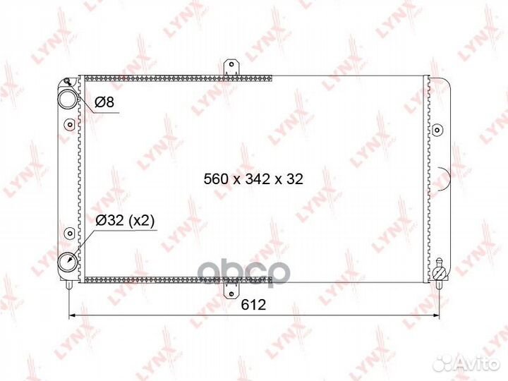 Радиатор охлаждения двигателя RM1138 lynxauto