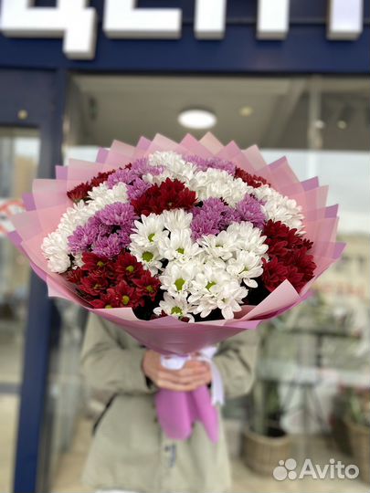 Букет из кустовая хризантема