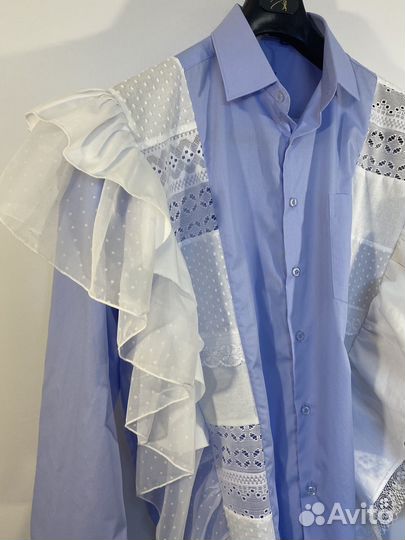 Рубашка в стиле пэчворк