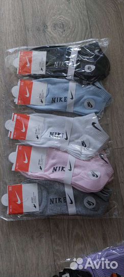 Носки 10 пар, разные расцветки