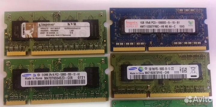 Озу - разная память DDR (комп) и SO-dimm (ноутбук)