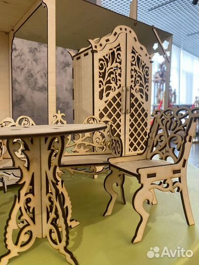 Кукольный домик для барби с мебелью