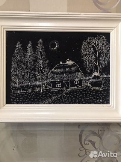 Картина аппликация, вышивка