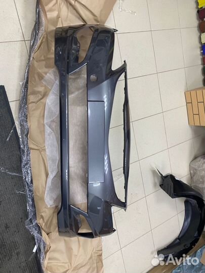 Бампер Солярис 2014 цвет SAE carbon grey