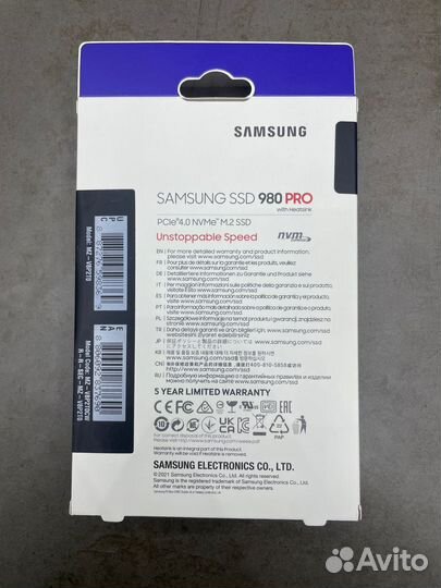 SSD Samsung 980 PRO 2 тб M.2 MZ-V8P2T0CW