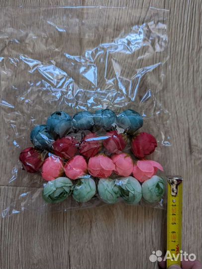 Головки цветы 4,5 см, бутоны камелии, розочки