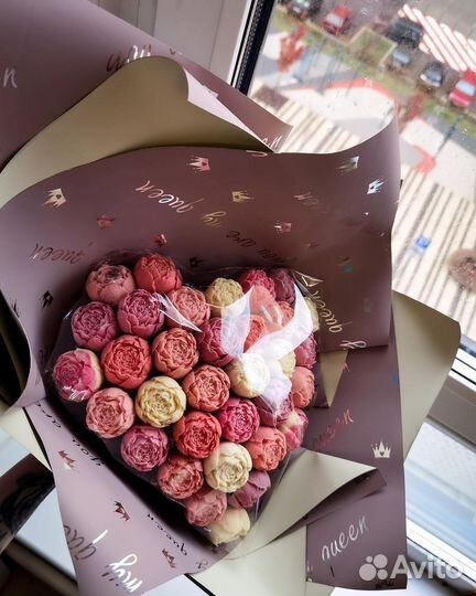 Большой букет сердце на день рождения бельгийский