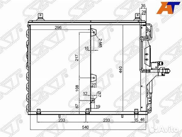 Радиатор кондиционера mercedes E-class W124 85-95