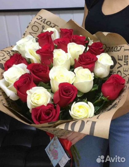Букет 25 роз. Цветы купить. Доставка